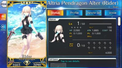 FATE/GRAND ORDER - Artoria Pendragon (Alter) Rider