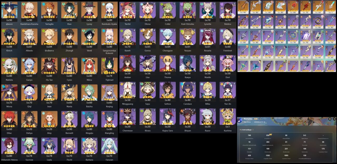 Genshin Impact  - [Asia Server]  -  A-R-G