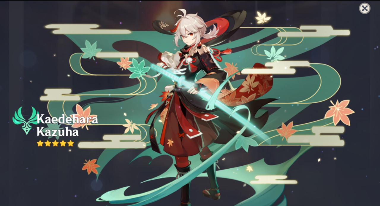 Genshin Impact ไอดี AR40+  Kazuha  + 5 ดาวลิมิตอื่นแบบสุ่ม + SR random  [Asia Server]