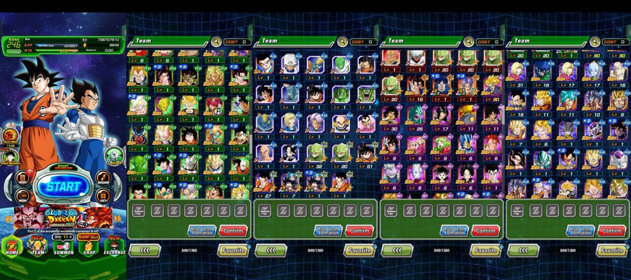Dragonball Z Dokkan Battle  – [ Global Server ] – ไอดี LV 200+ เพชร  16000+  20 ลิมิต + 33LR + ตัวละคร และ อื่นๆจะเป็นการสุ่มจำนวนมากๆ [ IOS ]