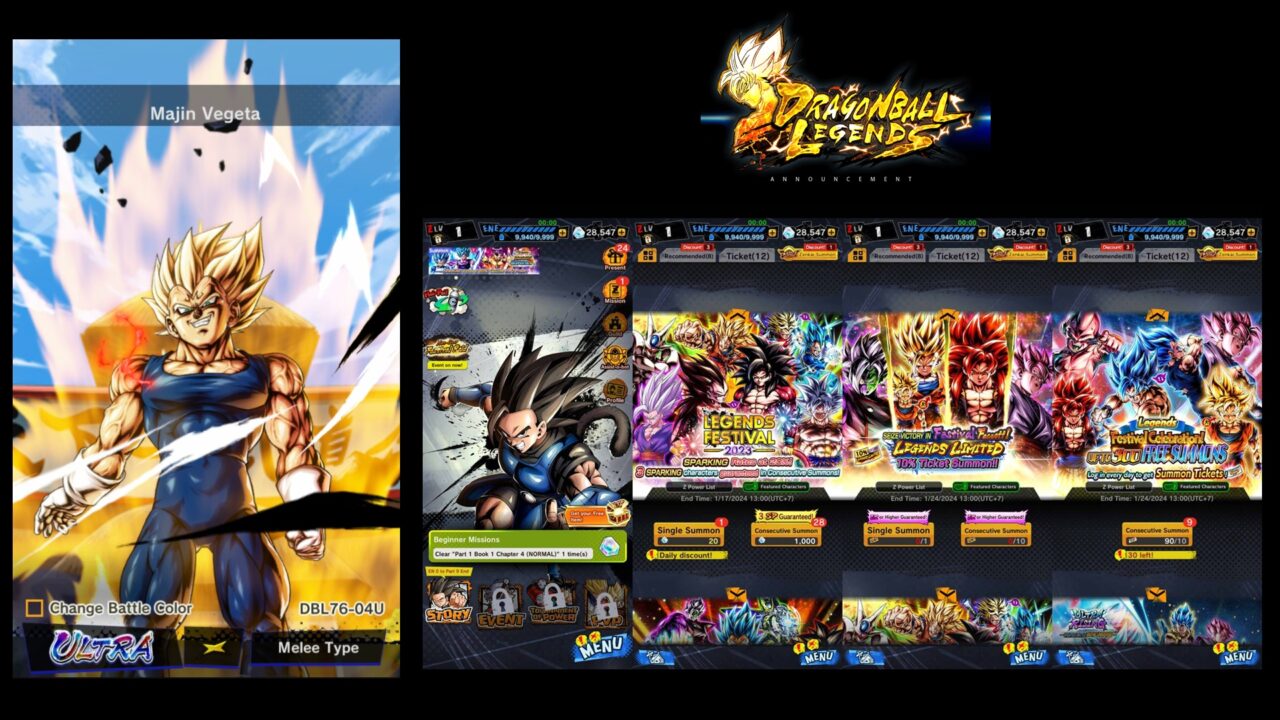 DRAGON BALL LEGENDS [BOT-LV100]  ตัวละคร Majin Vegeta   [ดาวสุ่ม] + ตัวละครสุ่มๆ  ไอดีเพชร  35000+ [ Android ]