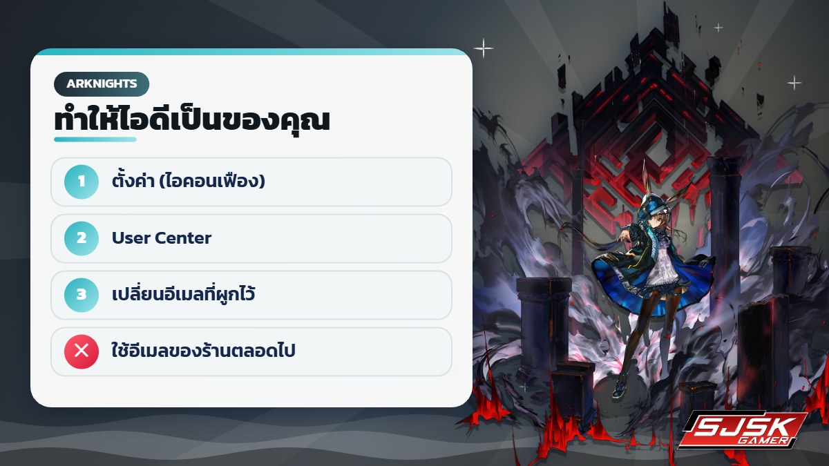 ตั้งค่าบัญชี Arknights หลังซื้อไอดี
