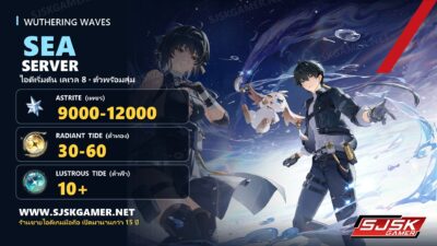 ไอดีเริ่มต้น Wuthering Waves เซิร์ฟ SEA เพชร 9000-12000